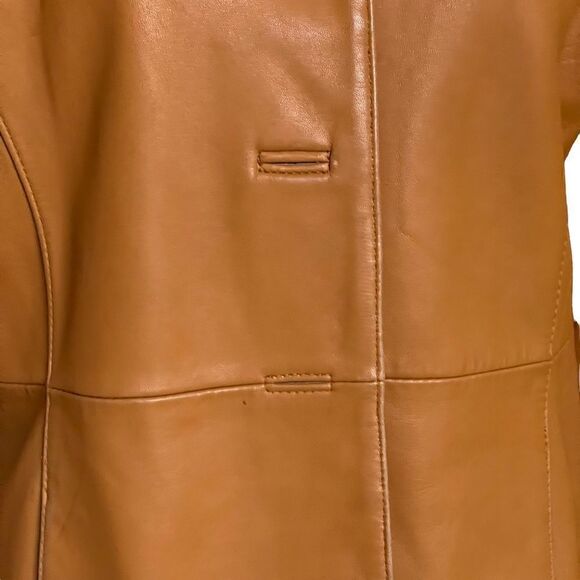 Vintage Beyond Sport California Sculpted Leather Jacket in Hazelnut Brown - Picture 12 of 16